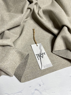 Пальтово-костюмная двусторонняя смесовая фланелевая ткань (Antonio Marras, 40%шерсть/30%пэ/21%вискоза/7%полиамид/2%эластан, 137, Светлый серо-бежевый)