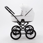 Универсальная детская коляска Adamex Porto Retro Deluxe (100% экокожа) P-SA1 (3в1)