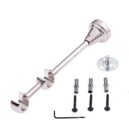 Кронштейн открытый стеновой d16/16 мм двухрядный, цвет нержавеющая сталь