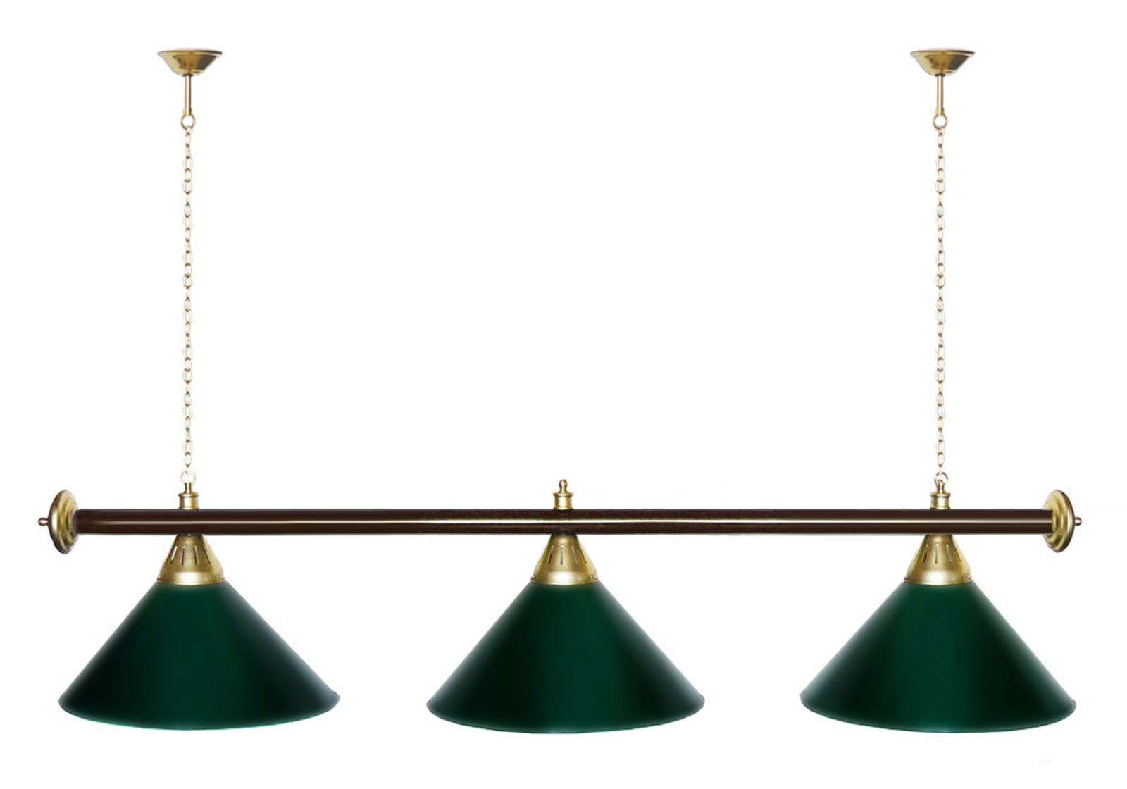 Лампа STARTBILLIARDS 3 пл. (плафоны зеленые,штанга золотая,фурнитура золото) фото №24