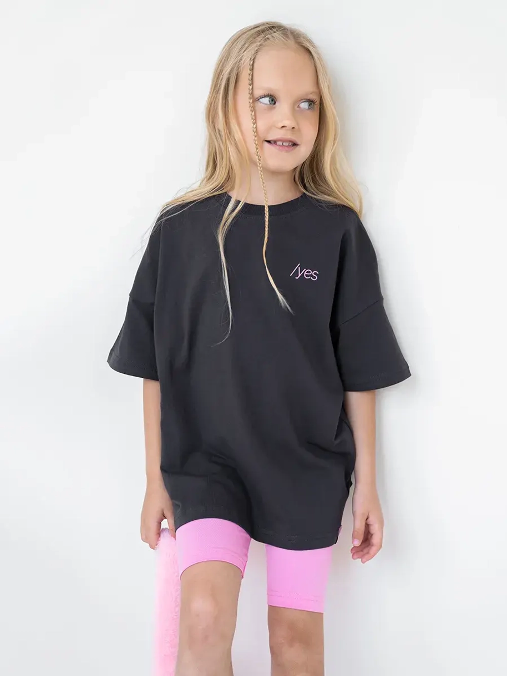 Летний костюм для девочки с велосипедками