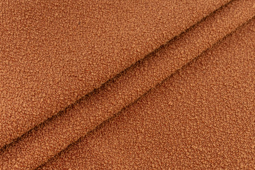 BUKLE 6 ткань мебельная обивочная ткань букле, оранжевый, ширина 1,4 м.