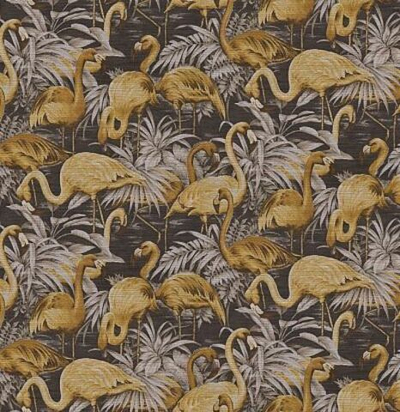 обои темные с фламинго 31540