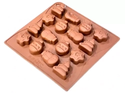 Силиконовая форма для шоколада "Новогодние игрушки"