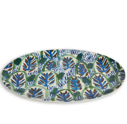 Блюдо овальное Japanese Kimonos Blue/Green, 40 х 29 см