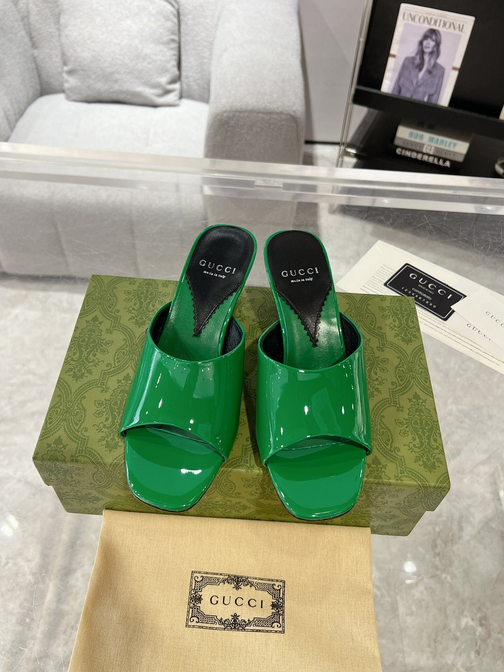 Gucci Interlocking G Heel Sandal 5.5 cm
