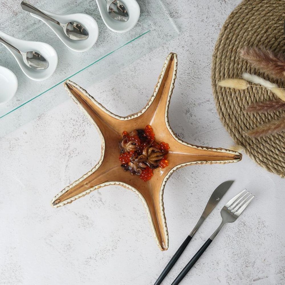 Блюдо для подачи 28*28 см h6 см 100 мл Звезда Pearl Starfish Frutti di Mare P.L. [1]