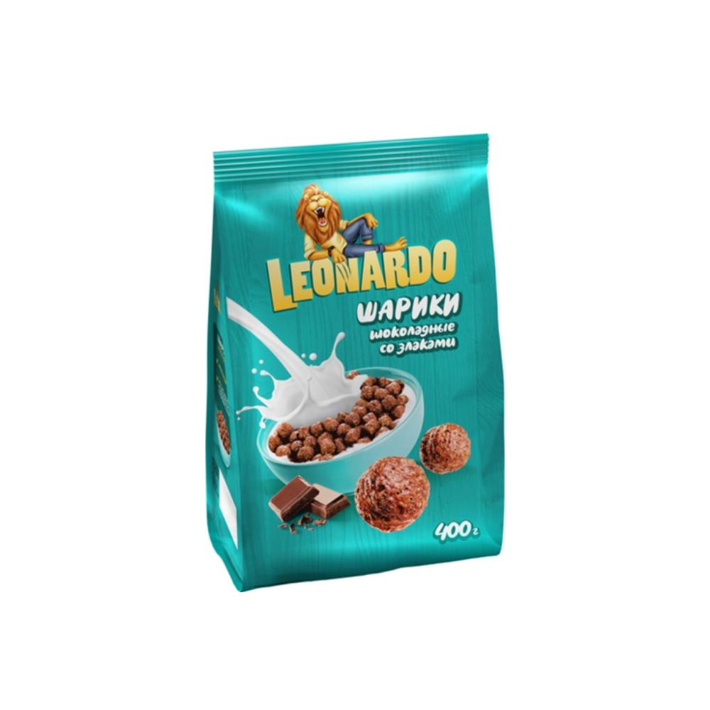 Готовый завтрак Leonardo Шоколадные шарики 400 гр