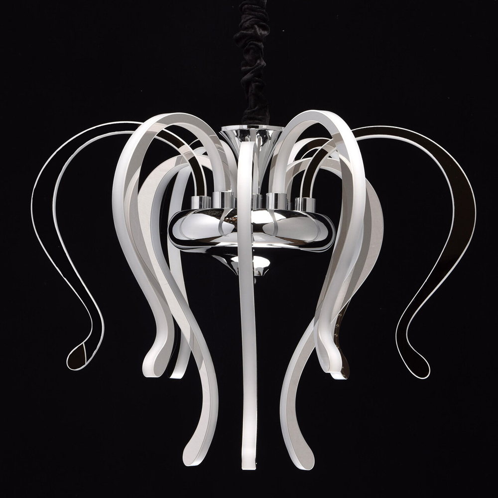 Подвесная светодиодная люстра RegenBogen Платлинг, хром, LED на 111 Вт, 18 кв м