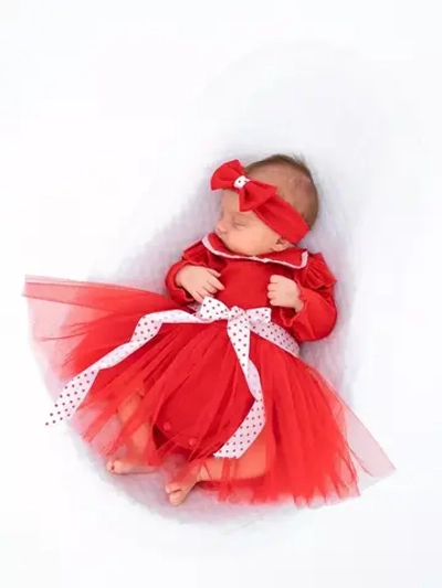 Платье-боди для новорожденной