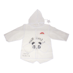 Дождевик с капюшоном, белый, размер S D-4879