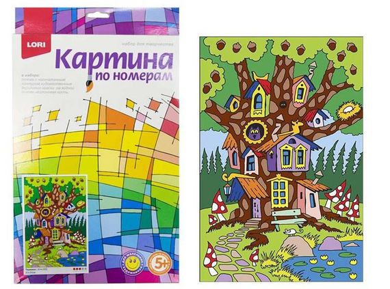 Картина по номерам для малышей &quot;Лесной теремок&quot;