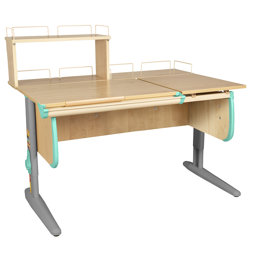 Растущая парта Дэми СУТ 25 с задними полками СУТ.15.210 и СУТ.15.240 (1200×880 мм)