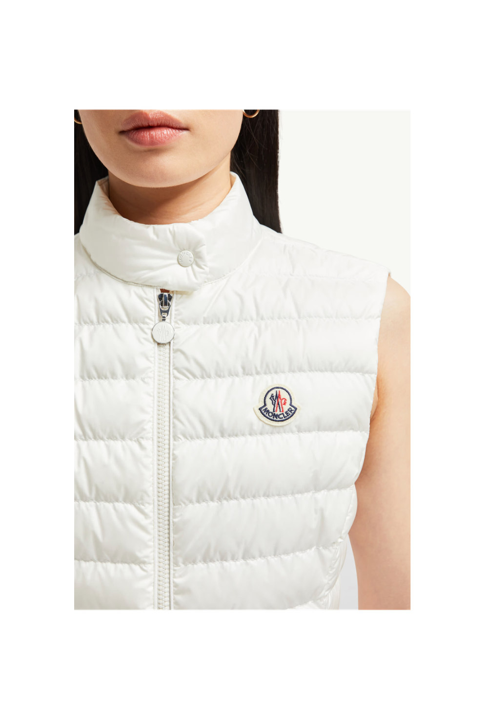 Жилет Moncler белый – женский пуховый жилет,оригинал