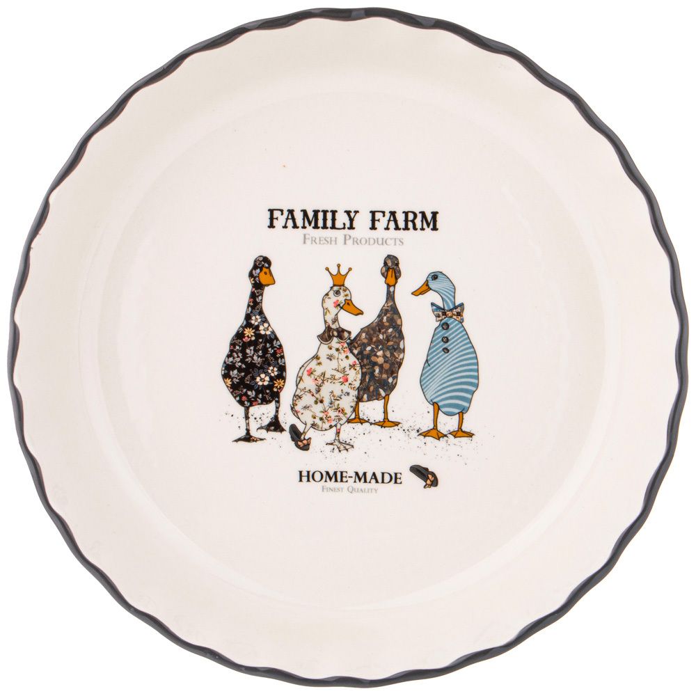 ФОРМА ДЛЯ ВЫПЕЧКИ AGNESS "FAMILY FARM" КРУГЛАЯ 2,1 Л 27,5*27,5*6 CМ