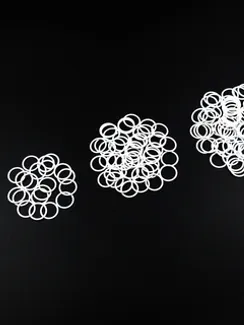 Кольцо Arta-F, 15 мм, металл, белый 001