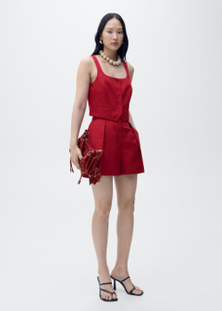 Костюмный жилет из смесового льна