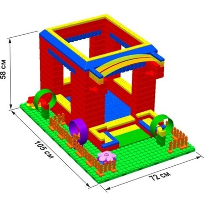 Большой конструктор LK Домик GB5 M на платформе 24х35, для детей 2-5 лет