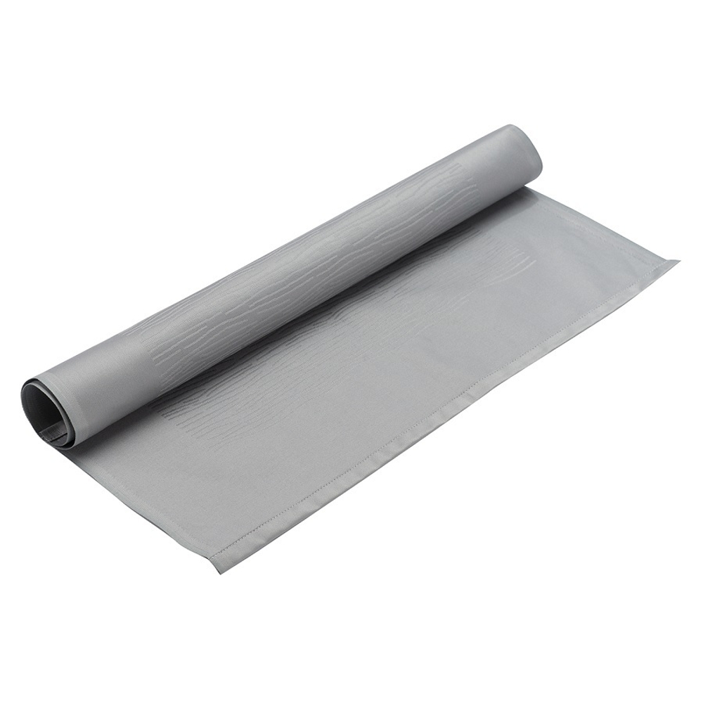 Салфетка сервировочная жаккардовая серого цвета из хлопка с вышивкой из коллекции essential, 53х53 см