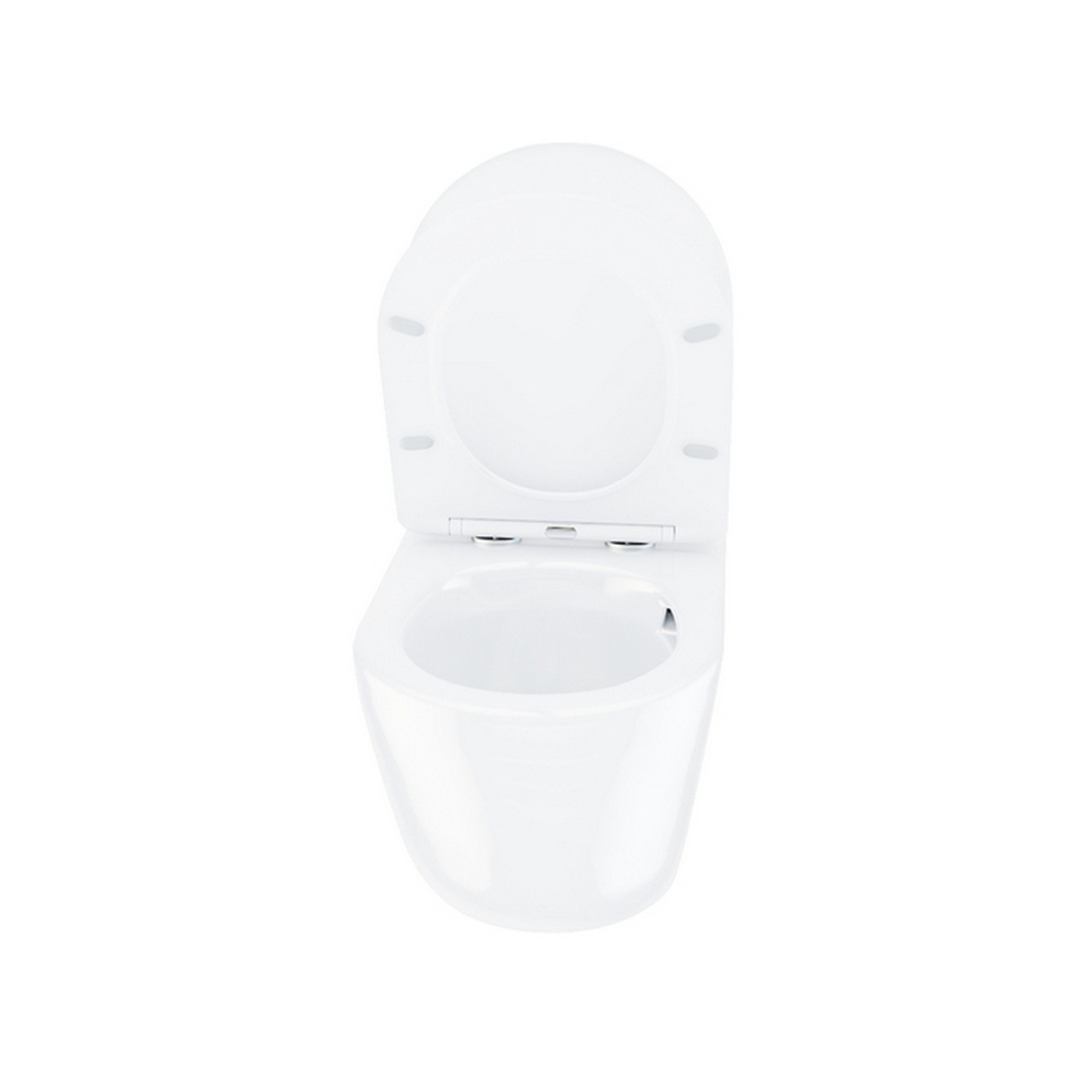 Унитаз подвесной безободковый IDDIS BLQNDSEI25 "Blanco Q" ТОРНАДО смыв, сиденье дюропласт, микролифт