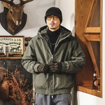 Двусторонняя мужская куртка из искусственного норкового меха, зимнее толстое хлопковое пальто, хлопковая куртка в американском ретро-стиле.