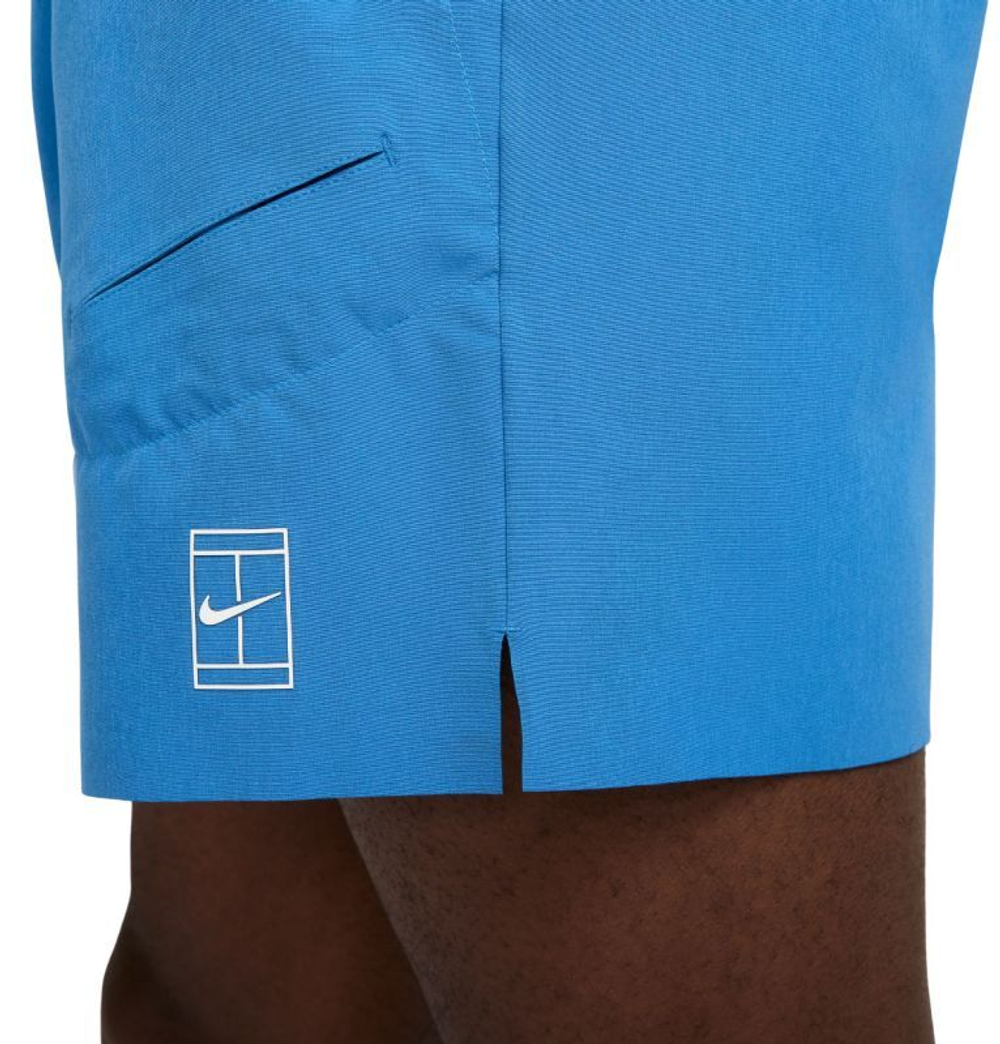 Мужские теннисные шорты Nike Court Advantage Dri-Fit 6in Tennis - небесный