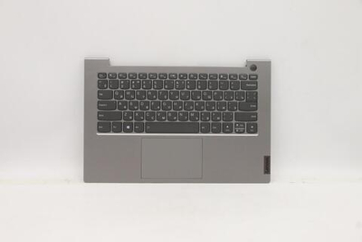 Верхняя панель с клавиатурой (топкейс) для ноутбука Lenovo ThinkBook 14 G3 ACL. раскладка - русская, с подсветкой, серая (5CB1C89902), оригинал
