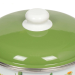 Кастрюля сталь, эмал, 4 л, с крыш, СтальЭмаль, Европейская кухня белоснежная, 1с46я, индукц