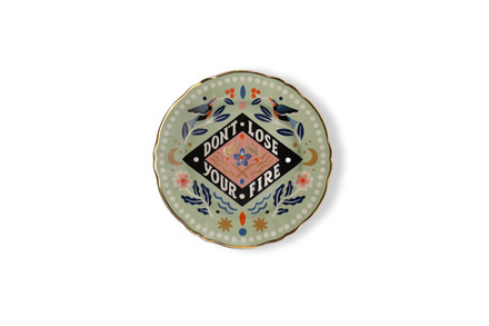 Тарелка мелкая d 16,5 см, декор Don't Lose your Fire, LOVE PARTY