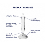 Стеклянный фаллоимитатор Satisfyer Sparkling Crystal (19*6,2), прозрачный