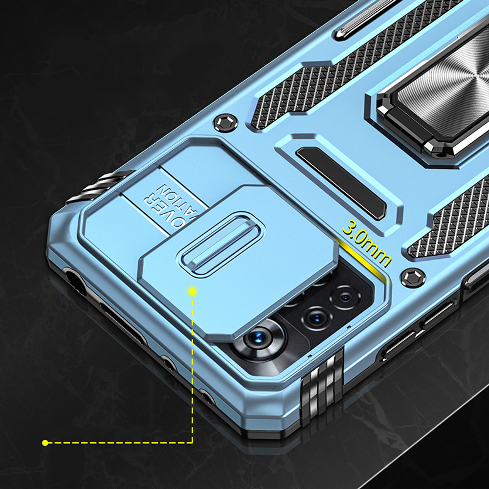 Чехол Safe Case с кольцом и защитой камеры для Xiaomi Poco X4 Pro 5G