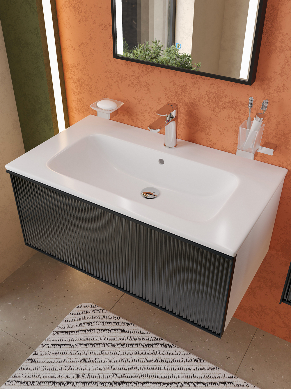 Донный клапан для раковины EWRIKA MO-08cr с переливом, хром