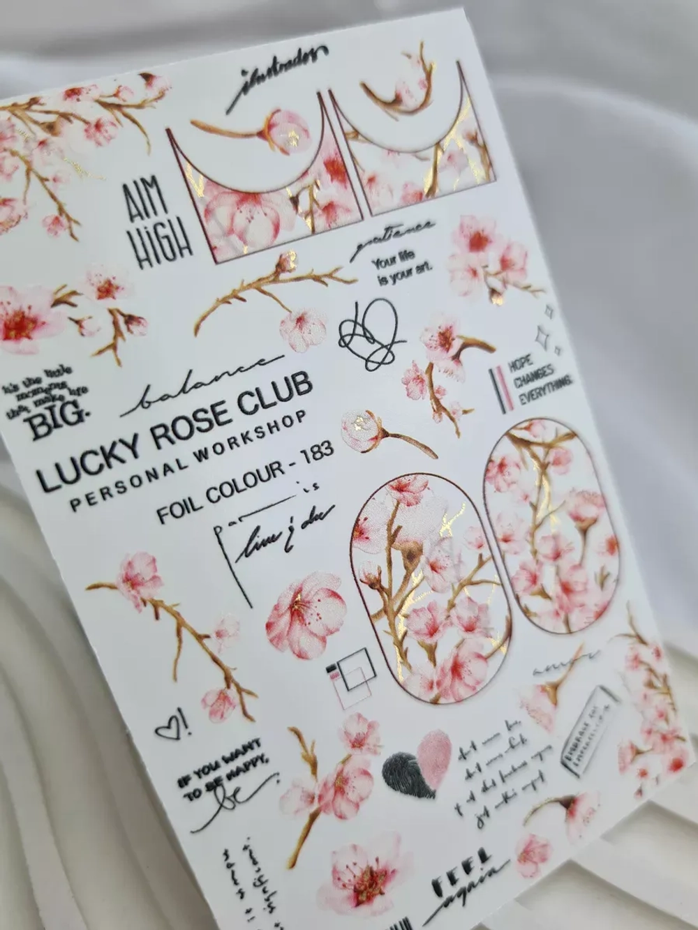 Lucky Rose Слайдеры наклейки для ногтей Foil 183