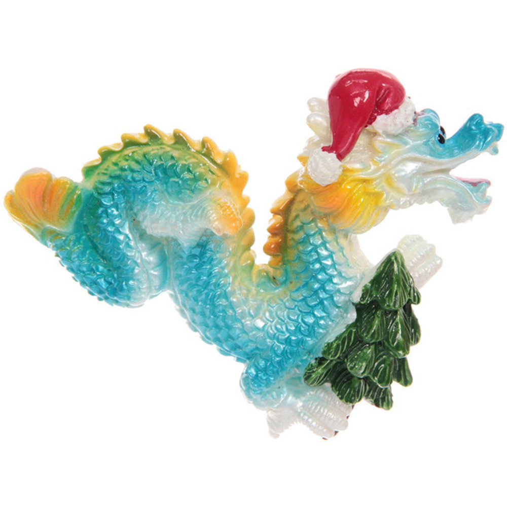 Магнит «Рождественский Дракон» 6,5*7 см, микс