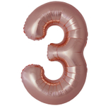 Шар фольгированный Цифра 3 101 см (Розовое Золото)