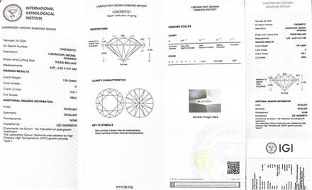 Лабораторно-выращенный бриллиант Кр-57 6.49-6.53 мм D/VVS1 1.05 ct