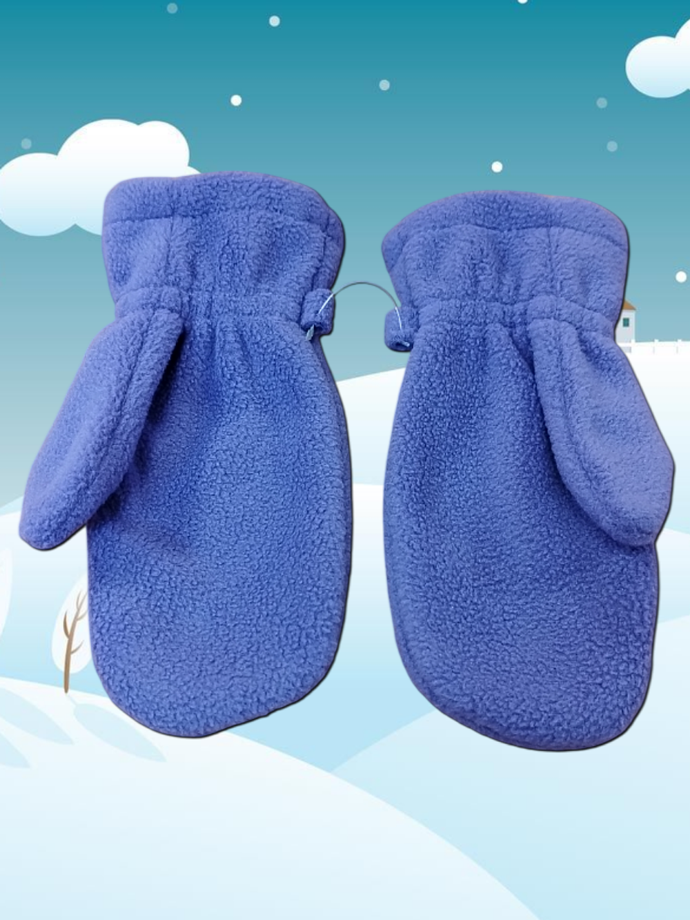 5005 Варежки детские флисовые фиолетовый (14)