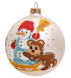Элита НФШ-1493 Ел.украшение Шар «Снеговик, мишка, зайка» 100 мм
