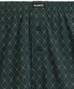 Мужские трусы боксеры Atlantic, набор из 2 шт., хлопок, тёмно-синие + зелёные, 2MBX-077