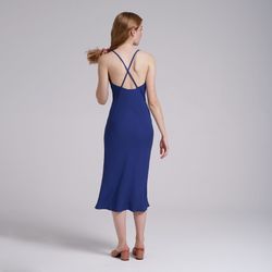 Платье-комбинация цвета синего цвета