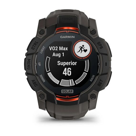 Умные часы Garmin Instinct 3 Solar 50 mm Black with Charcoal Band (010-02935-00)
