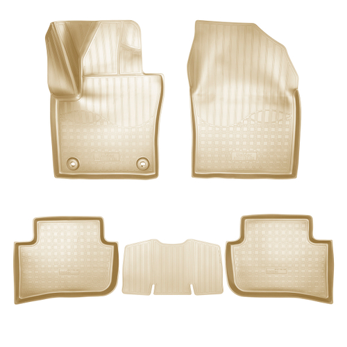 Ковры в салон Norplast/Unidec для Toyota C-HR (2016-)Полиуретан,Бежевый,полный привод арт.NPA11-C88-086-B