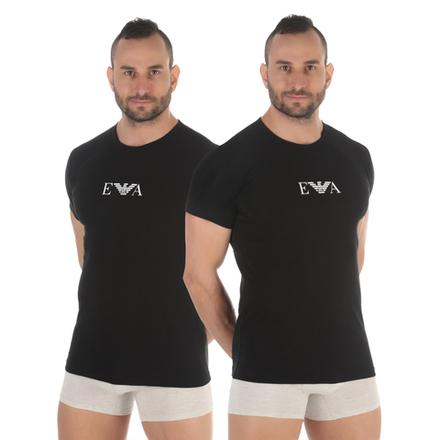 Набор мужских футболок 2в1 черный Emporio Armani 111267_CC715 07320
