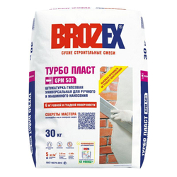 Штукатурка гипсовая универсальная Турбо Пласт GPM 501 Brozex 30 кг