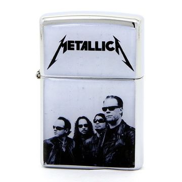 Зажигалка Metallica группа на фоне белой стены (250)