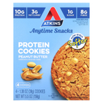Atkins, Everytime Snacks, протеиновое печенье, арахисовая паста, 4 шт. по 39 г (1,38 унции)