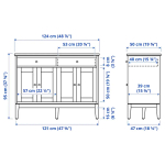 Шкаф - IDANÄS /IDANАS  IKEA/ ИДАНЭС ИКЕА,  124x50x95 см, черный