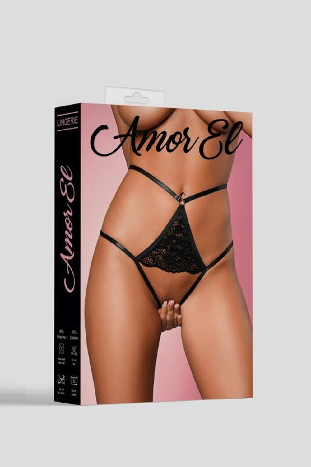 Откровенные трусики с доступом L Black