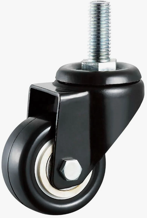 Колесо Поворотное 70мм под штырь черная резина
