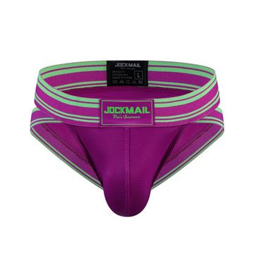 Мужские трусы брифы фиолетовые с вырезами по бокам JOCKMAIL JM2024-5